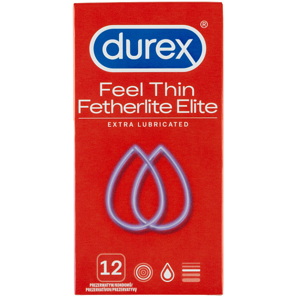 Durex Feel Thin Fetherlite Elite Extra Lubricated 12 ks